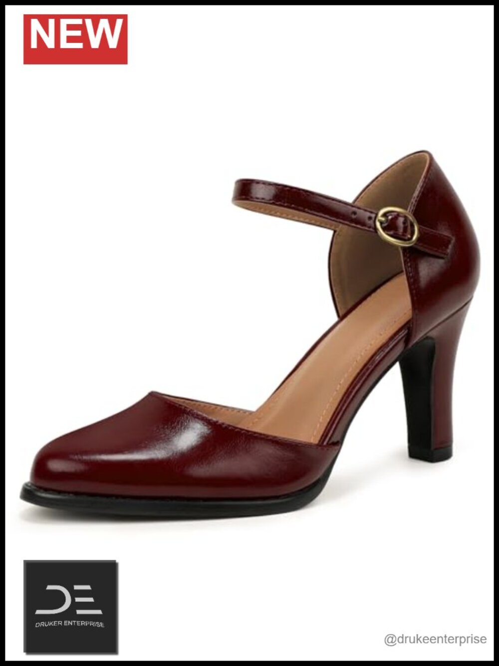 Chunky High Heel Pump Shoes Women's Pumps Comfortable Block Heel Closed Toe